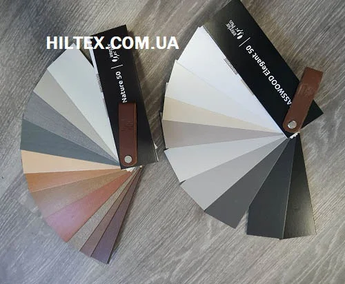 Асортимент жалюзі з дерева Hiltex 