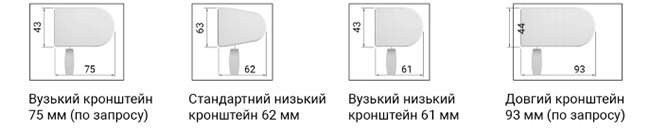 Кронштейны для штор в узкие ниши
