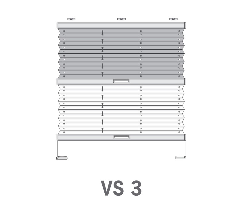 Жалюзи плиссе VS3 двойные от Cosiflor